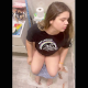 A pretty girl takes a soft shit on top of a plastic figurine that she placed inside the toilet bowl. A closeup of the product is shown, followed by the wiping of her ass. Vertical HD format video. About 5 minutes.